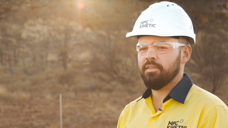 A MPK worker being interviewed.